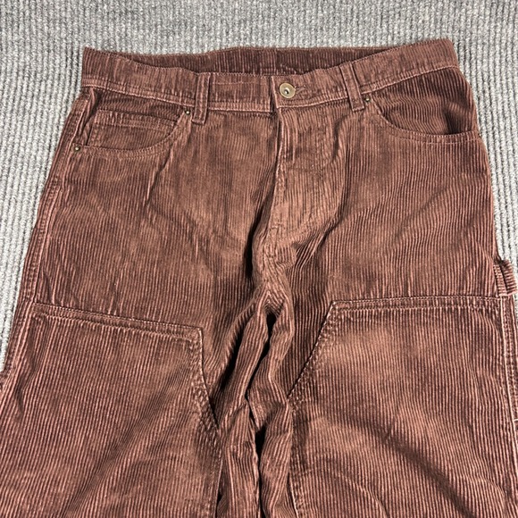 Vintage No Boundaries Pants Men's 32x31 Brown Corduroy Carpenter Wide Leg Skater - Picture 3 of 7